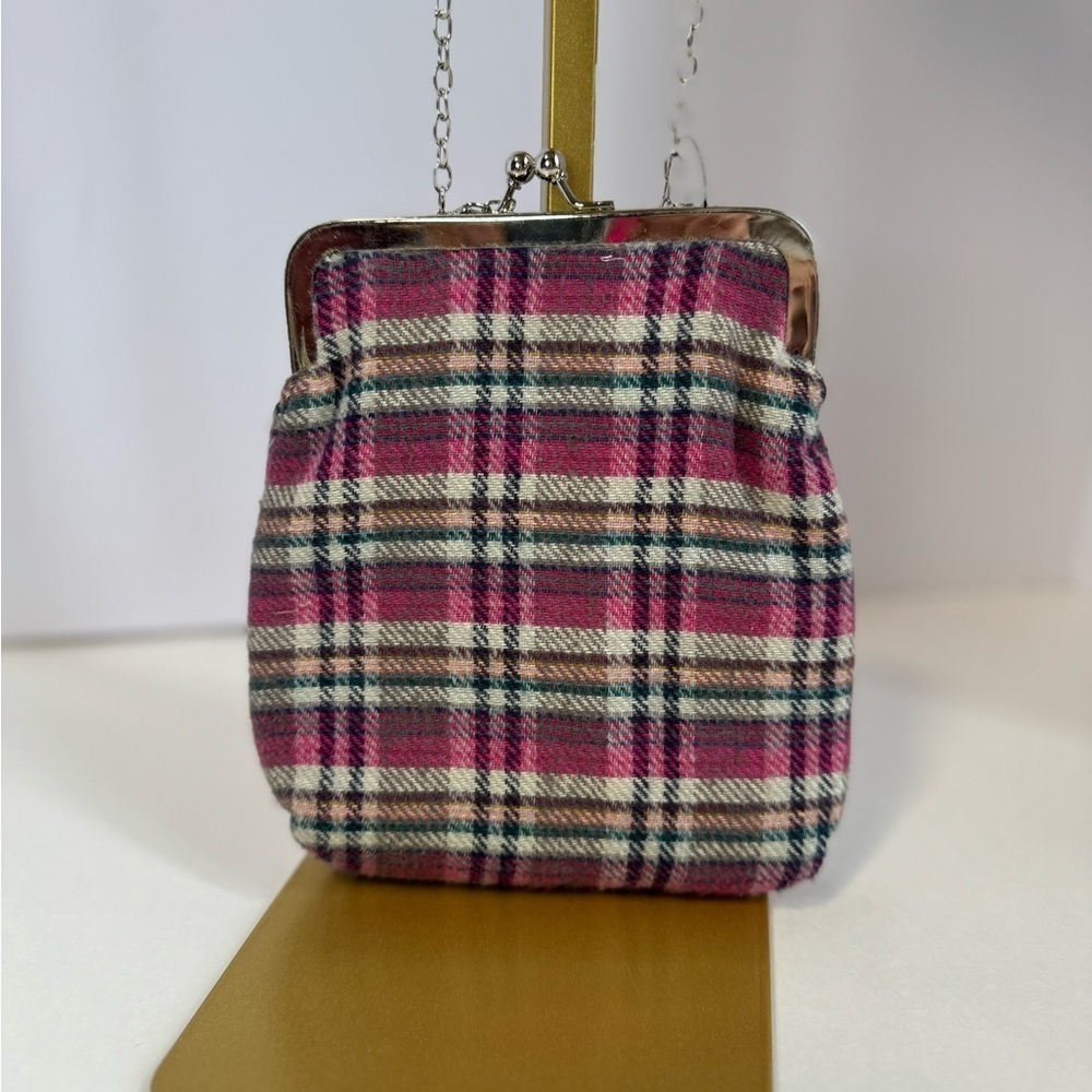 Nanette Lepore pink plaid coin purse